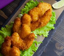 Креветки в панировке с соусом тартар