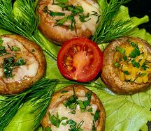 Шампиньоны с сыром
