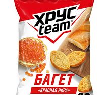 Воздушные сухарики Хрус team красная икра