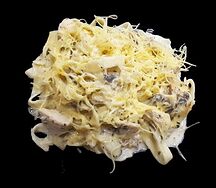 Паста сливочная с курицей и грибами