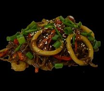 Соба с морепродуктами терияки