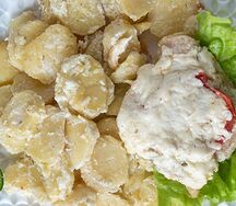 Мясо по-французски с гарниром