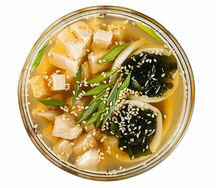 Мисо суп с окунем и кальмаром
