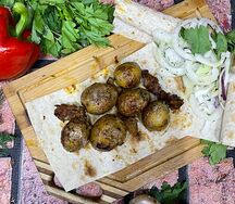 Картошка с салом на углях