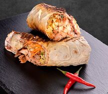 Шаурма свиная на углях двойная