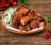 Шашлык из мраморной cвинoй шейки