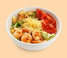 Салат цезарь с креветками