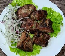 Шашлык со свининой на углях