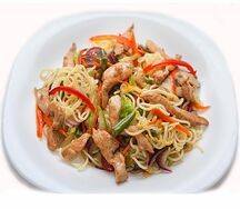 Wok фунчоза с морепродуктами