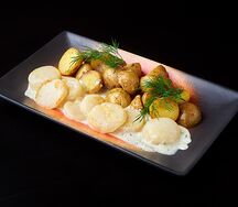 Гребешки с картофелем