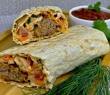 Люля-кебаб из курицы в лаваше
