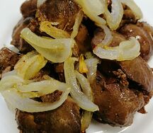 Печень куриная жареная