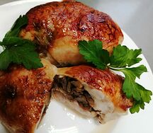 Рулетики куриные с грибами