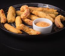 Хрустящая креветка с овощами