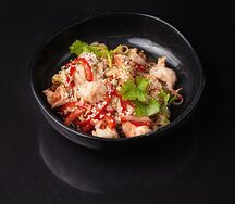 Лапша с креветками