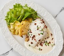 Нежная куриная грудка с картофельным пюре