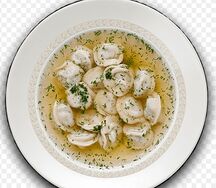 Пельмени с бульоном 