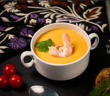 Крем-суп с креветками