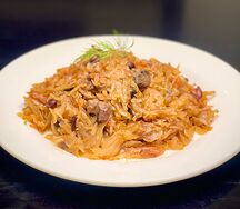 Капуста тушеная с грибами