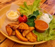 Картофельные дольки по-деревенски