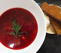 Борщ со сметаной