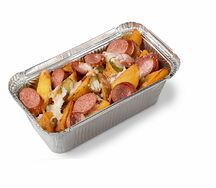 Ланч картофель с колбасками