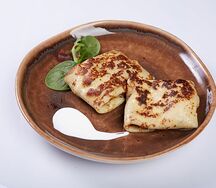 Блинчики с курицей и грибами
