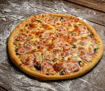 С ветчиной и грибами