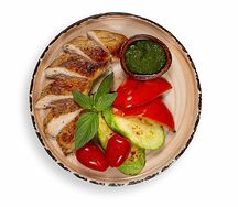 Куриная грудка с овощами на гриле
