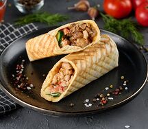 Шаурма со свининой большая