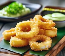 Кольца кальмаров в кляре