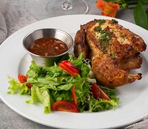 Цыпленок в чесночном масле