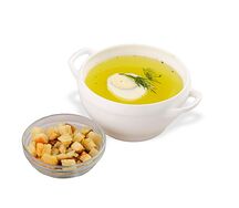 Бульон куриный с яйцом