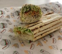 Шаурма грибная с курицей