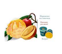 Сливочное мороженое с бархатистым манговым пюре и цельными кусочками манго