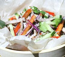 С языком и овощами