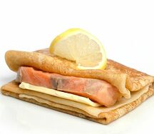 Блин с семгой