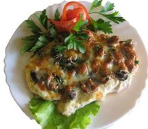 Мясо по-французски с грибами