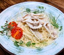 Паста с кальмарами