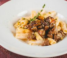 Тальятелле с телятиной и грибами