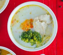 Суп сливочный с курицей
