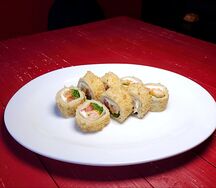 Ролл в лепешке с креветкой