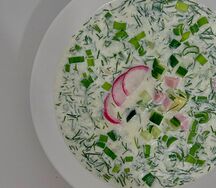 Окрошка с ветчиной