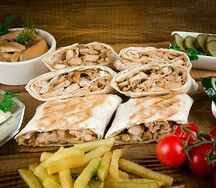 Шаурма Арабская на тарелке (курица)