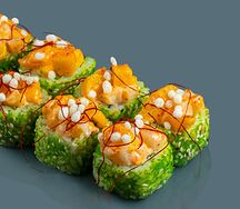 Запечённый морской гребешок с манго