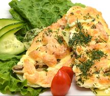 Куриная отбивная с картофелем и грибами под сыром