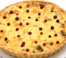 Пирог заливной с курицей и грибами
