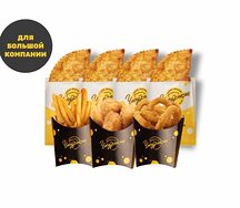 4 чебурека и 3 разных закуски
