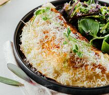 Омлет с курицей и грибами