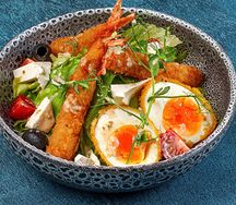Боул Фаберже с креветками 
